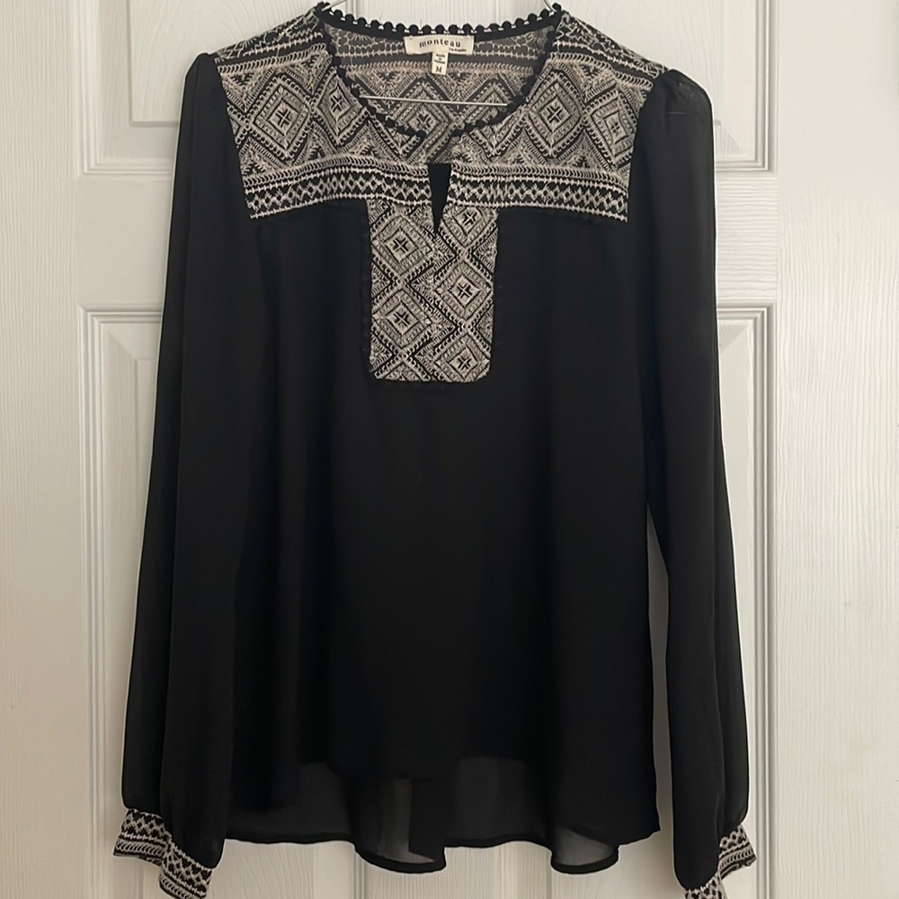 Black sheer top
